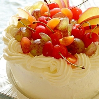 豪華！夏のフルーツ満載☆サマーデコレーションケーキ